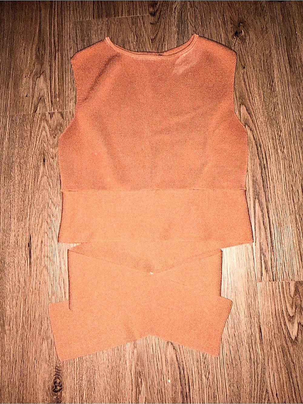 Wild Fable Orange Rust Cutout Wrap Knit Crop Top XS